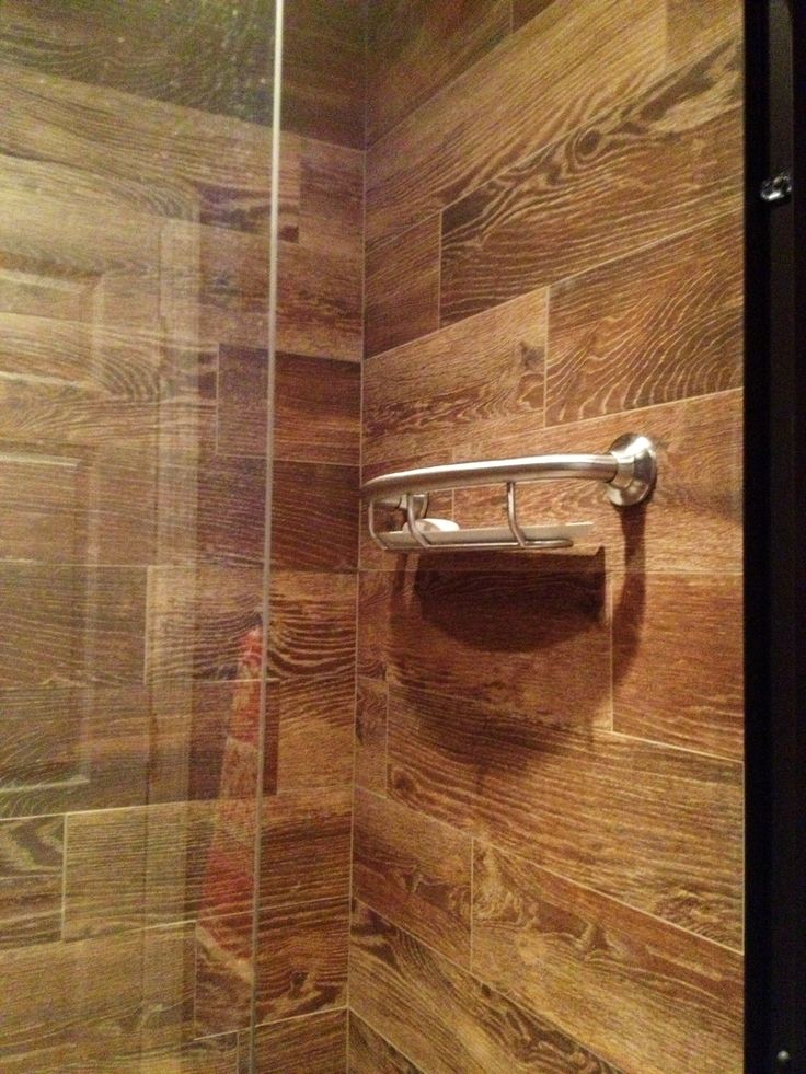 wood tile shower ideas