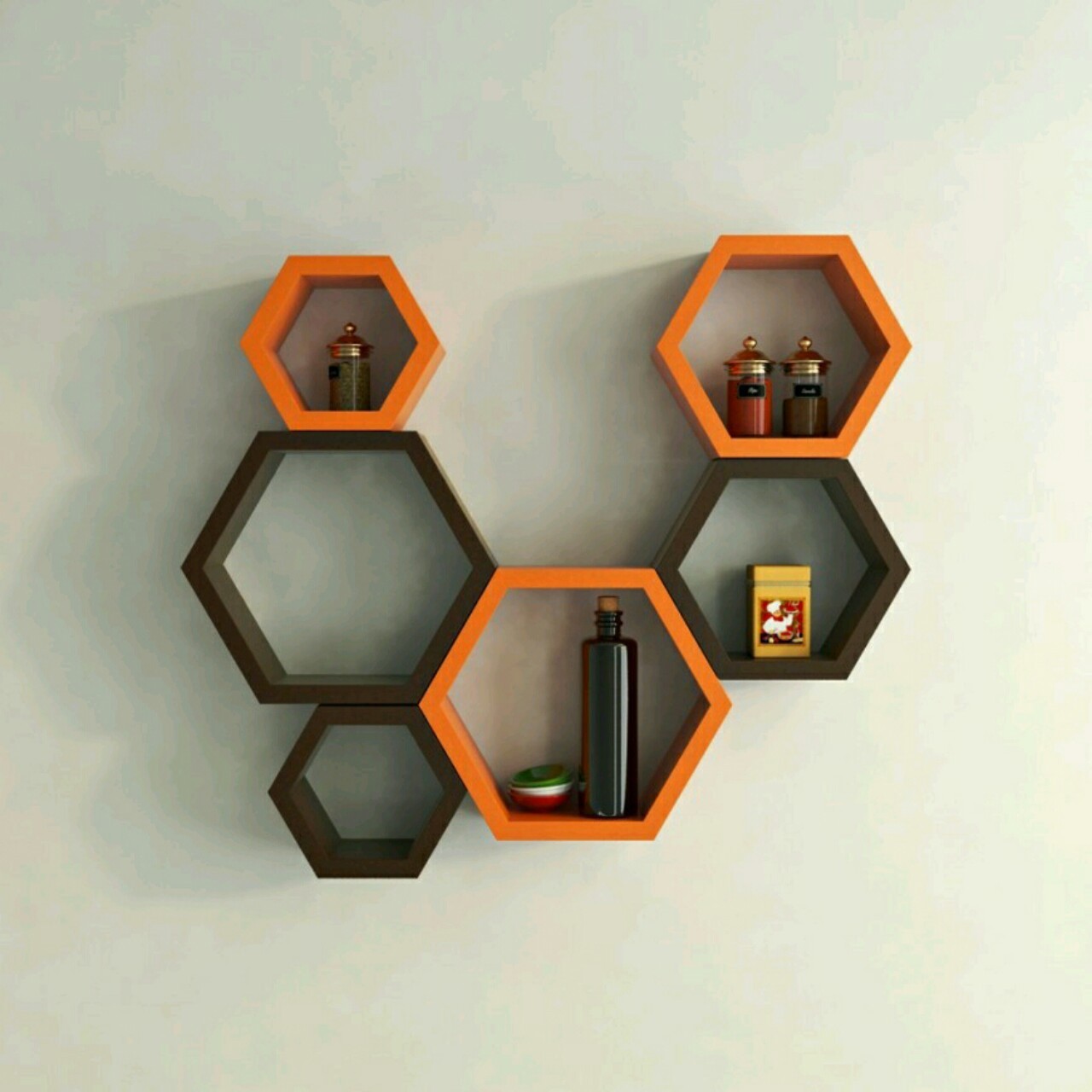 Hexagonal Wall Shelf - Handicrafts Original