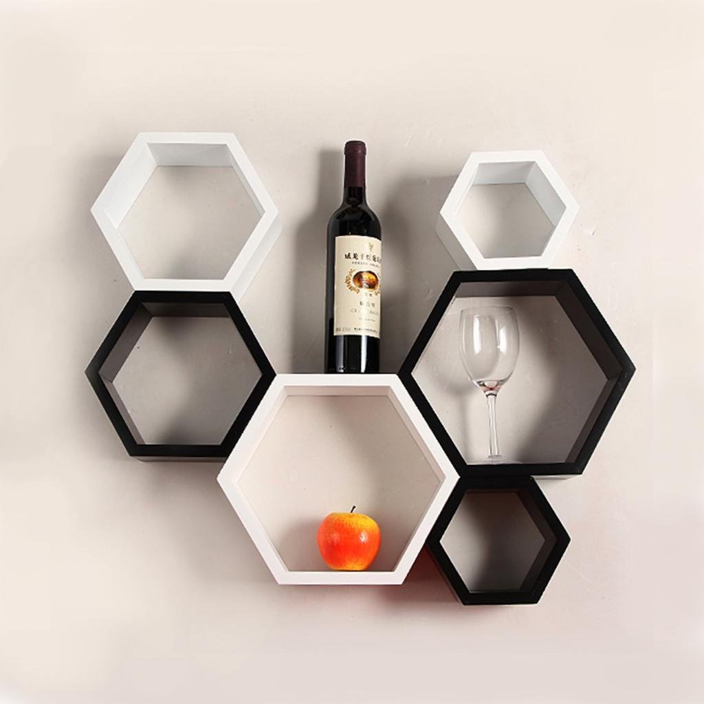 Hexagonal Wall Shelf - Hexagonal shape for your kitchen storage shelf