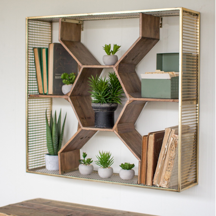 Hexagonal Wall Shelf - Wall Shelves Design Inspiration