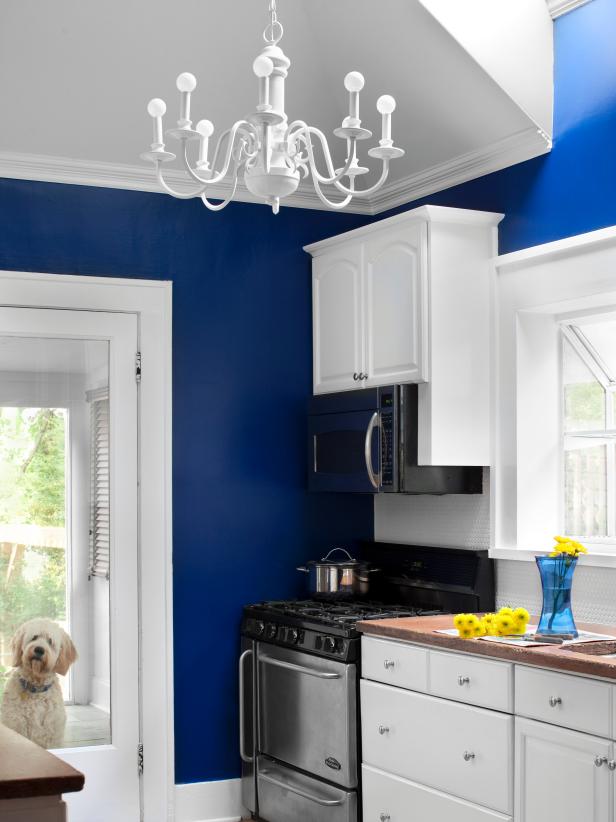 blue kitchen walls ideas