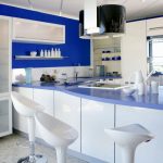 blue kitchen walls designs