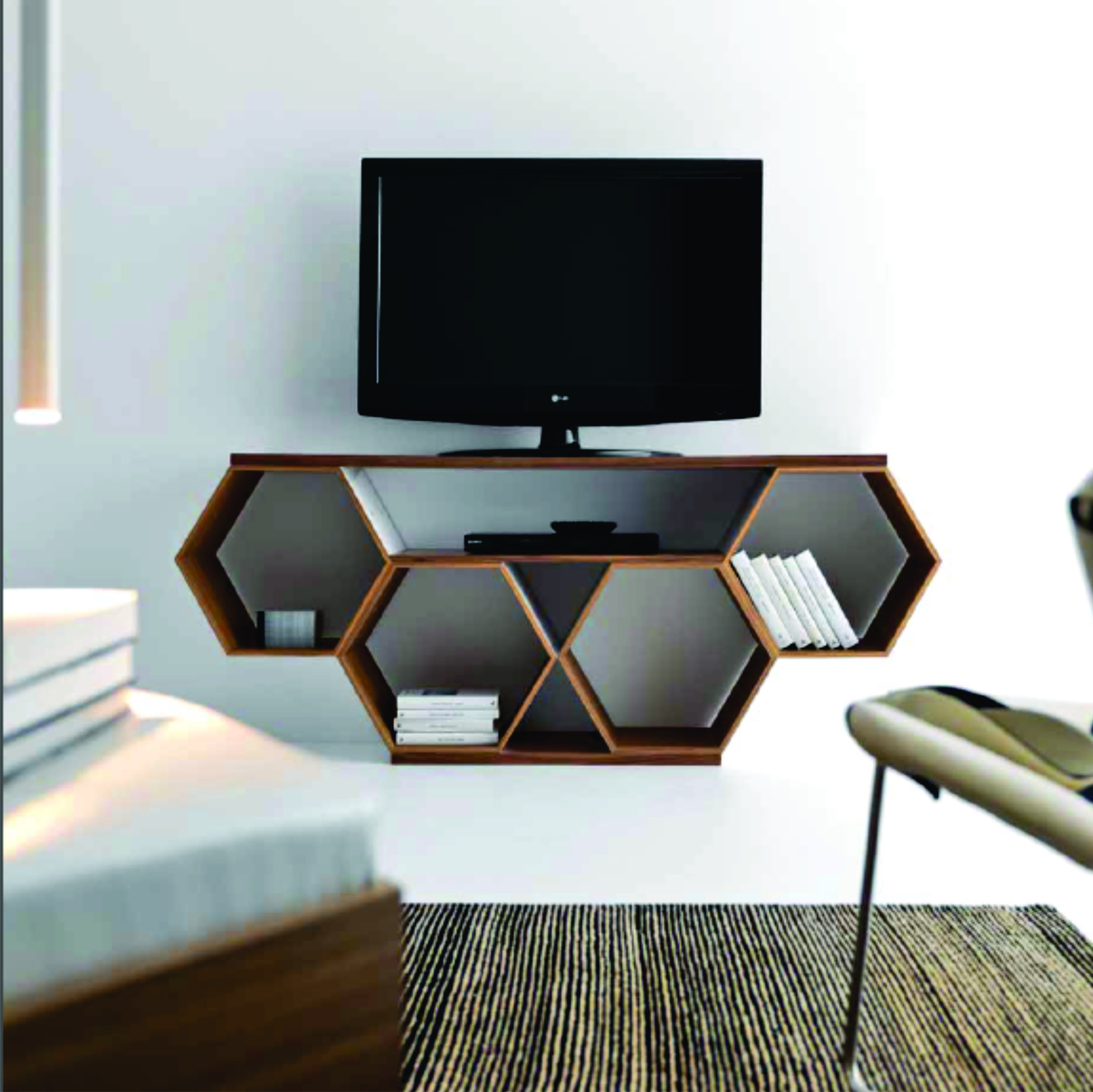 Hexagonal Wall Shelf - hard-working insects they spread from hexagons whole