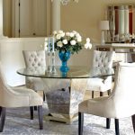 small mirrored dining room table